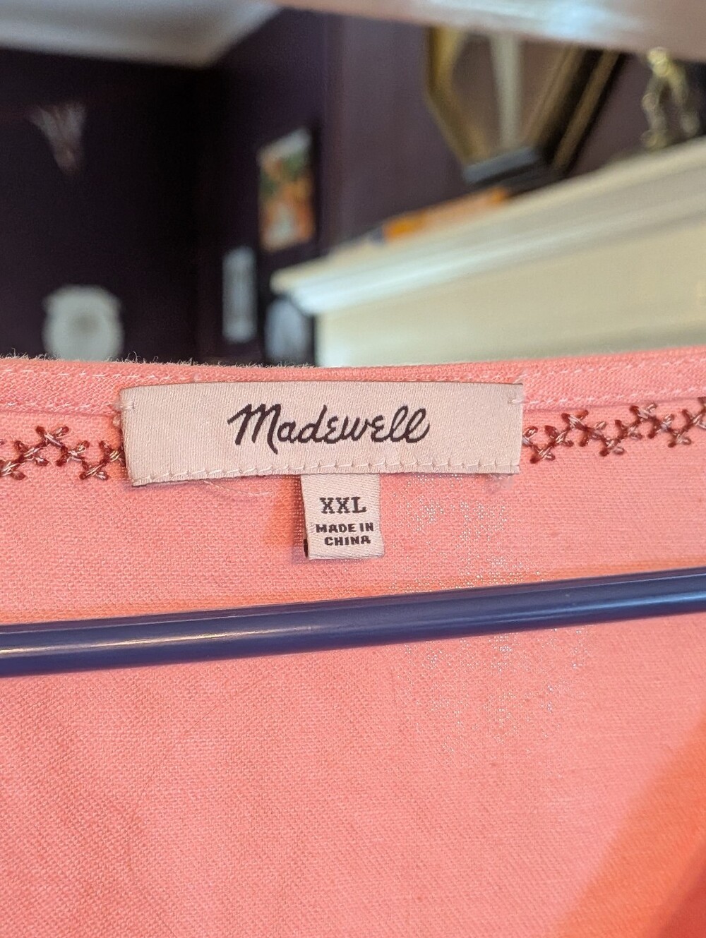 Madewell Linen/Cotton Embroidered Dress XXL - Picture 5 of 6